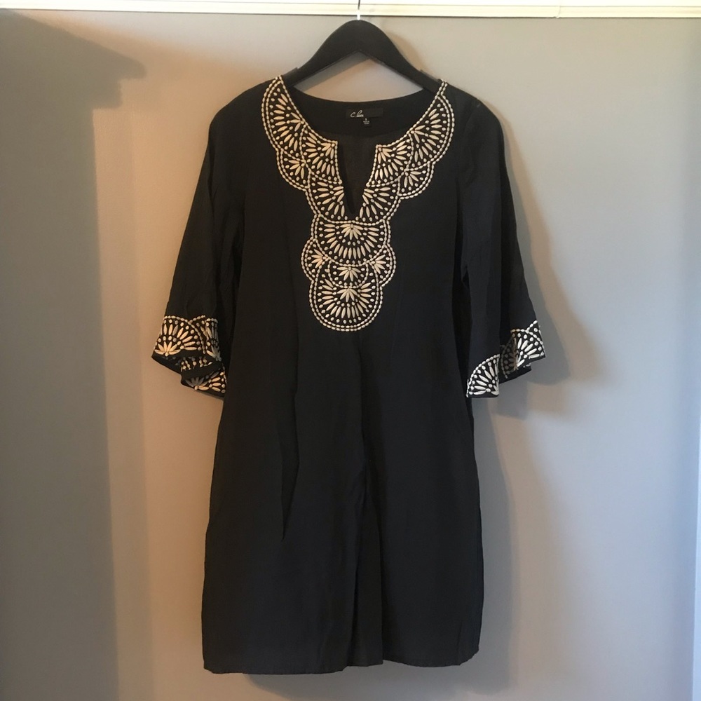 Black shift dress